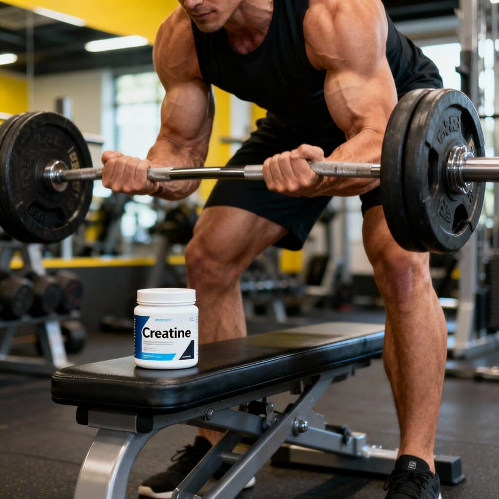 Creatina, mușchi, supliment fitness, imagine featured